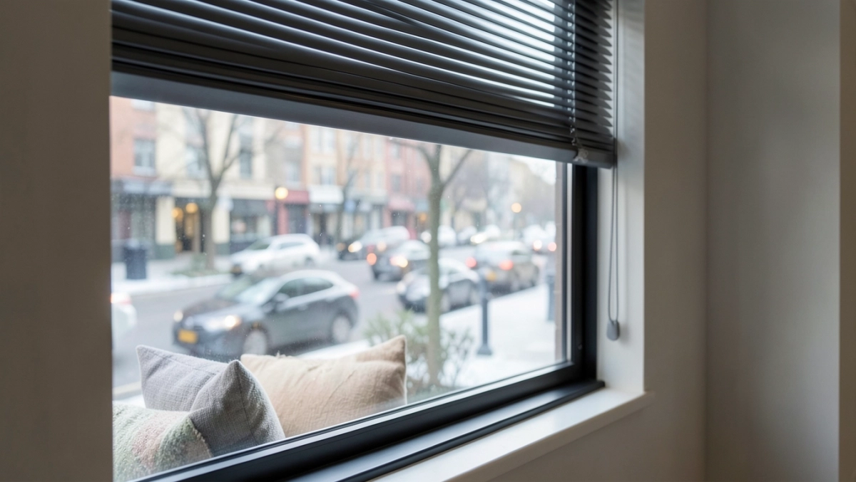 okno z roletą zewnętrzną