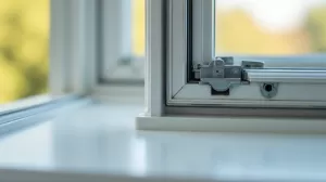 Docisk okna od strony zawiasów