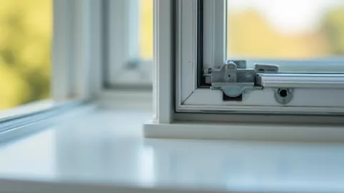 Docisk okna od strony zawiasów