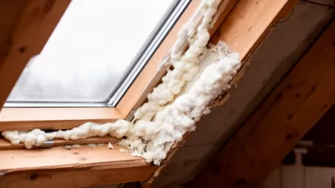 ocieplenie okna dachowego pianką