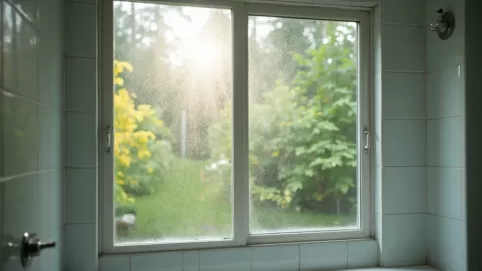 Okno pod prysznicem