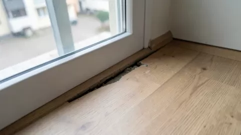 wykończenie paneli pod oknem balkonowym