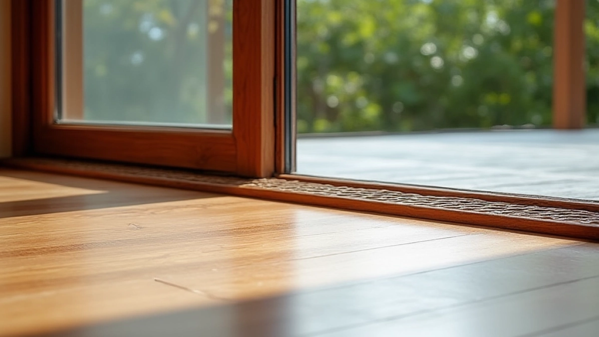 Wykończenie paneli przy oknie tarasowym